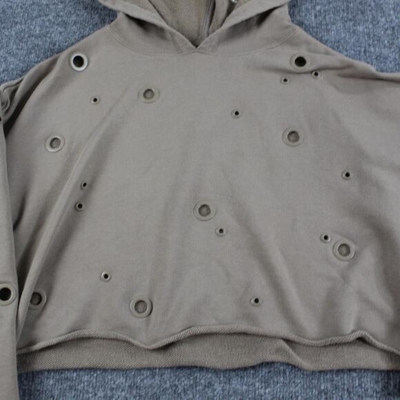 Alo Yoga Hoodie Women Medium Cadence Grommet Crop Pullover Sweatshirt Athleisure - Picture 5 of 11